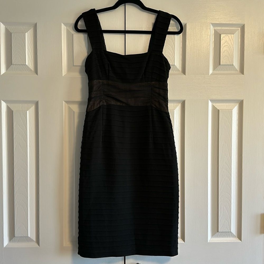 Nanette Lepore Black TankβMeshβFrontβDress